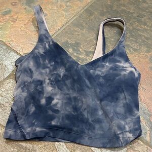 lululemon athletica Navy and Beige Tie-Dye Tank Top